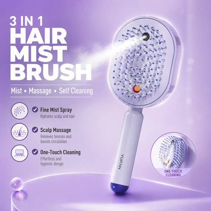 Electric Mist Hair Comb – Detangling, Massage & Anti-Frizz